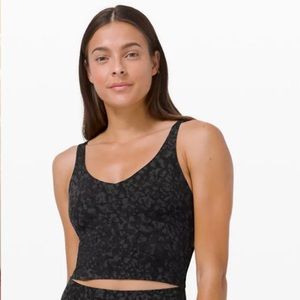 Lululemon Align Cropped Tank Top in Wild Thing Camo Deep Coal Multi Size 2